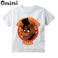 Мальчики/девочки пять ночь на Freddy FNAF Футболка с принтом детские топы с короткими рукавами футболка детская белая