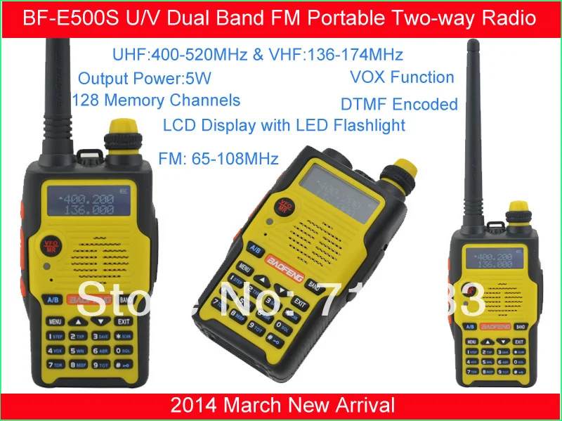 2014-new-baofeng-bf-e500s-136-174mhz-uhf400-520mhz-dual-band-5w-1w-128ch-fm-65-108mhz-with-free-earphone-portable-two-way-radio