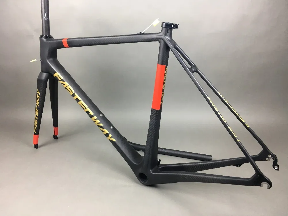 Top classic design FASTERWAY PRO full black with no logo carbon road bike frameset:carbon Frame+Seatpost+Fork+Clamp+Headset,free ems 110