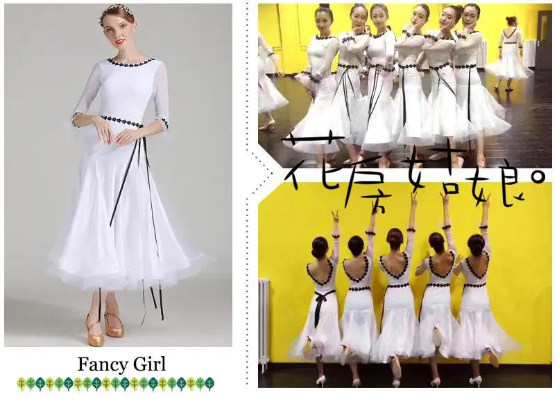 Новое поступление! белые женские бальных танцев платье испанского фламенко платье вальс & Tango Танцы конкурс