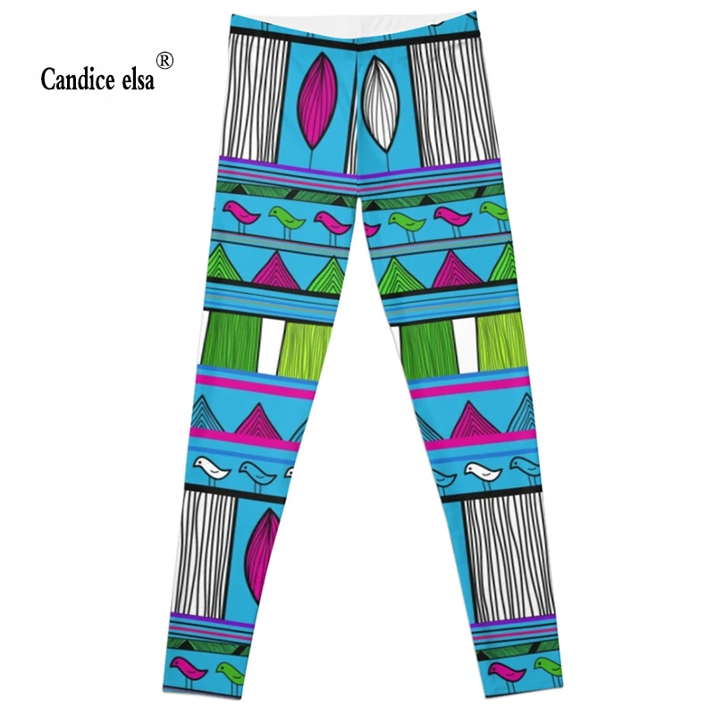 

Drop ship High quality Hot !Women pants Hot fashion bird &mountain landscape series Leggings Digital printed Plus size leggings