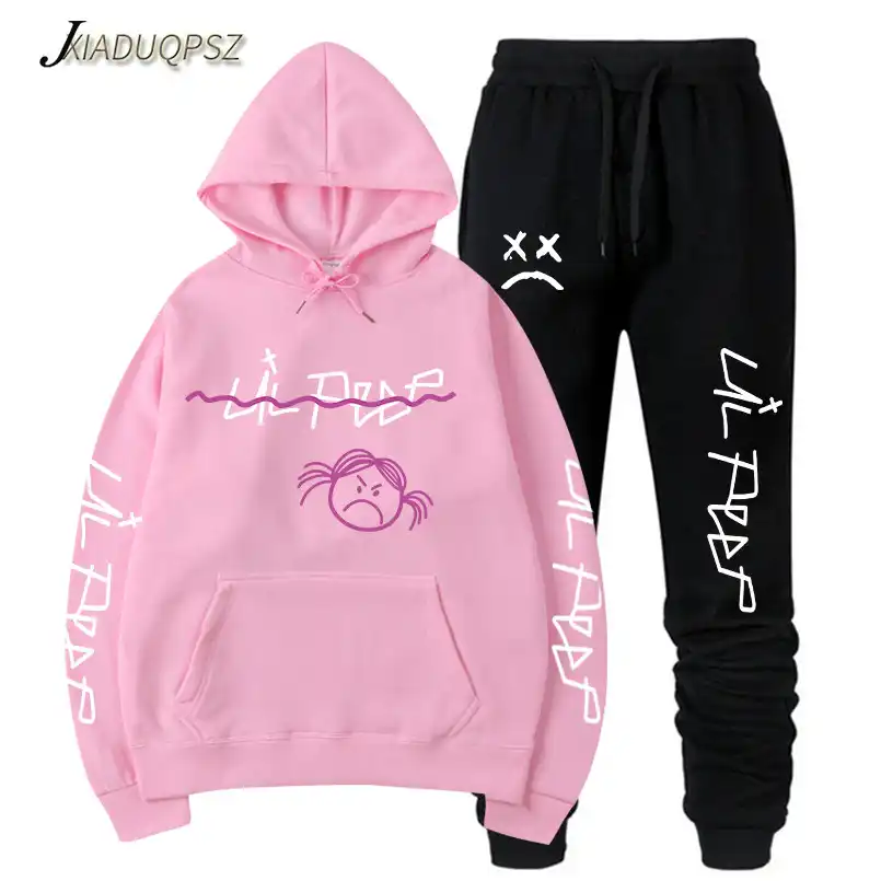 pink sweatshirt and sweatpants