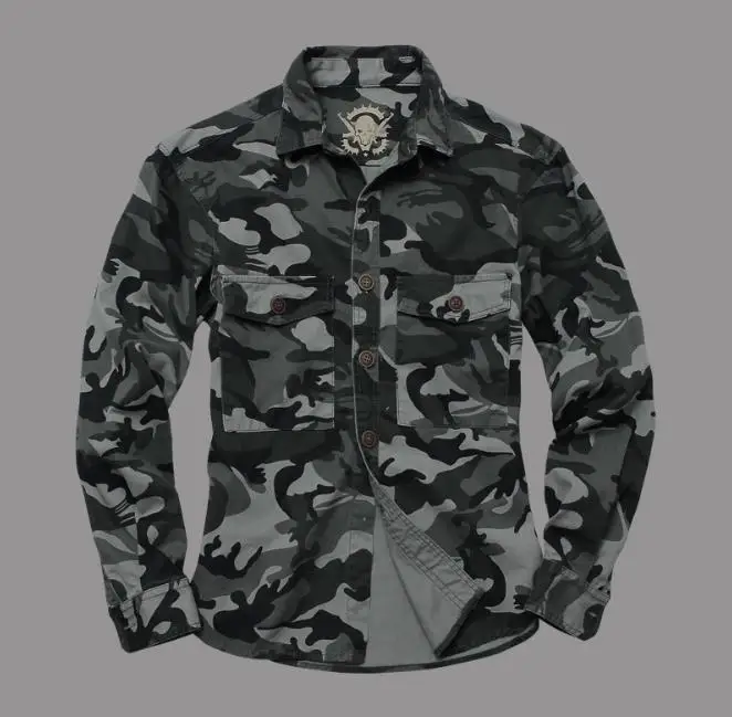 Горные камуфляжные рубашки, Мужская Военная рубашка, куртки с длинным рукавом, камуфляжная форма, мужские топы, мужская одежда