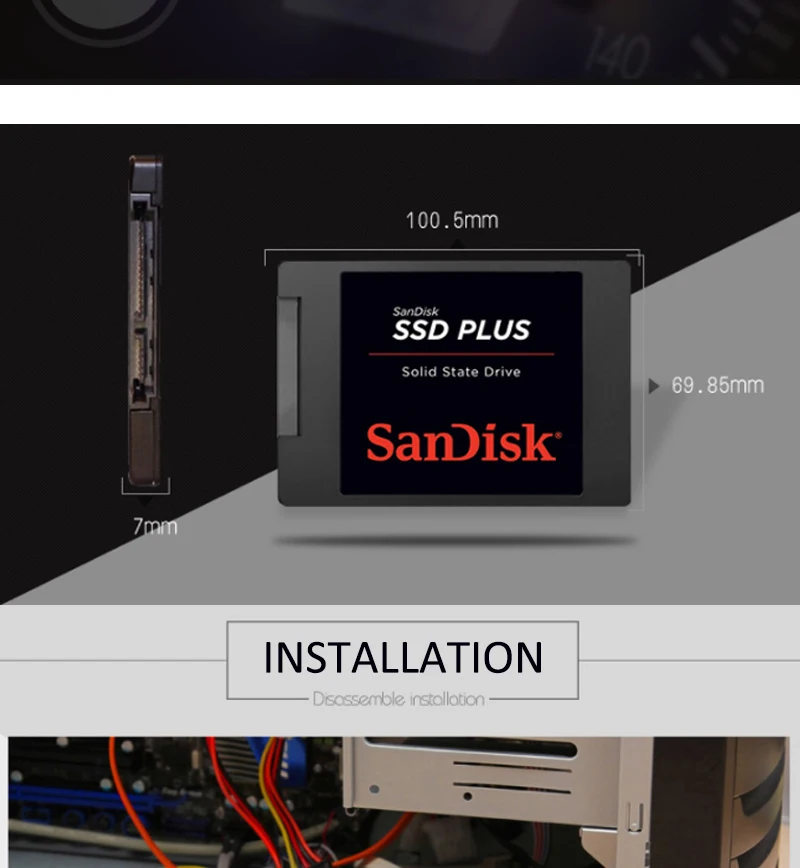 SanDisk SSD Plus Внутренний твердотельный жесткий диск SATA III 120 ГБ 240 ГБ HDD 2,5 ssd 480 Гб для ноутбука компьютера