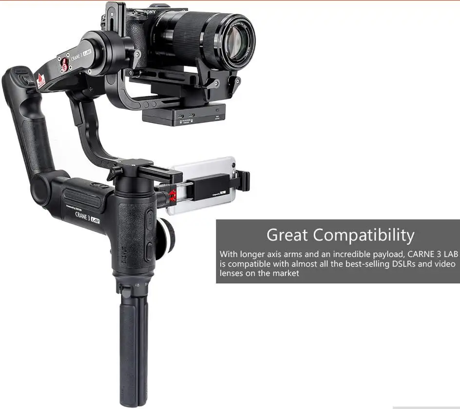 Ручной Стабилизатор Zhiyun Crane 3 Lab осевой шарнирный стабилизатор для камеры Viatouch