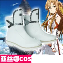 Por Encargo de la Temporada Uno Cosplay Japonés Anime Espada de Arte En Línea SAO Asuna Yuuki Zapatos Botas de Las Mujeres Para la Navidad de Halloween