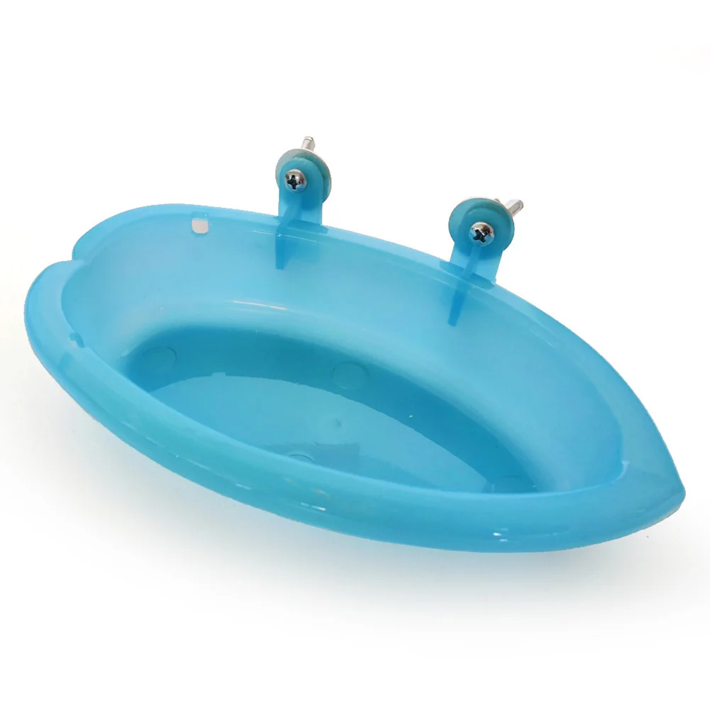 

Portable Pet Accessories Non Toxic Durable Bird Bathtub Basin For Parrots Easy Clean Cage Safe Shower Box Solid Small