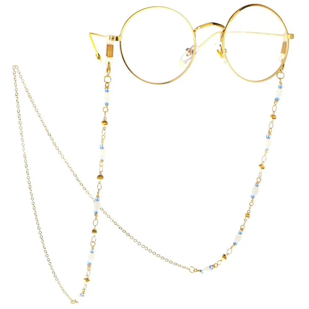 

Charm Beads Sunglasses Lanyard Eyeglass Neck Strap Eyewear Chain Metal Cord Reading Glasses Rope