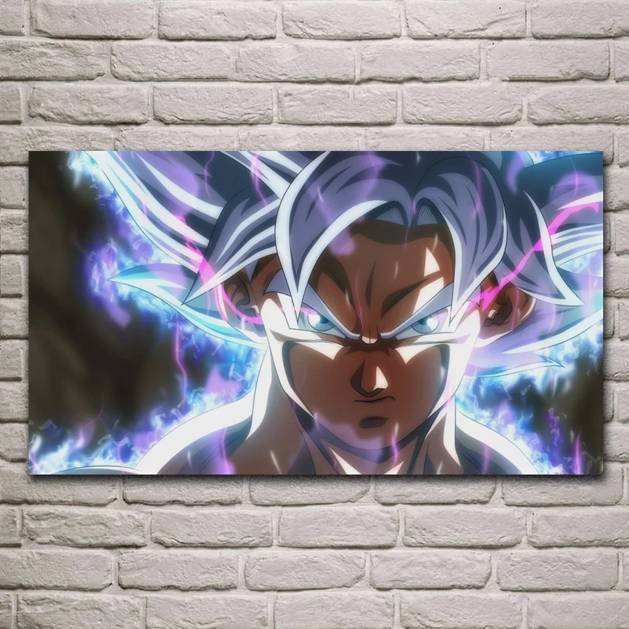 Dragon ball super z black goku ultra instinct аниме ткань плакат живое комнатное домашнее настенное декоративное полотно Шелковый художественный принт KG685