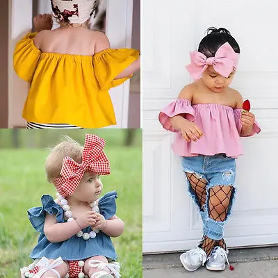 off the shoulder baby shirt