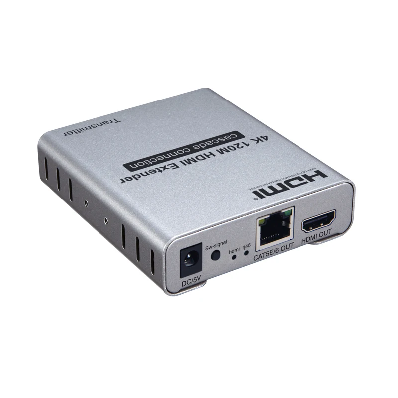 Новинка 4K 30 Гц 120 м HDMI удлинитель каскадное соединение через Ethernet кабель Cat5e/6