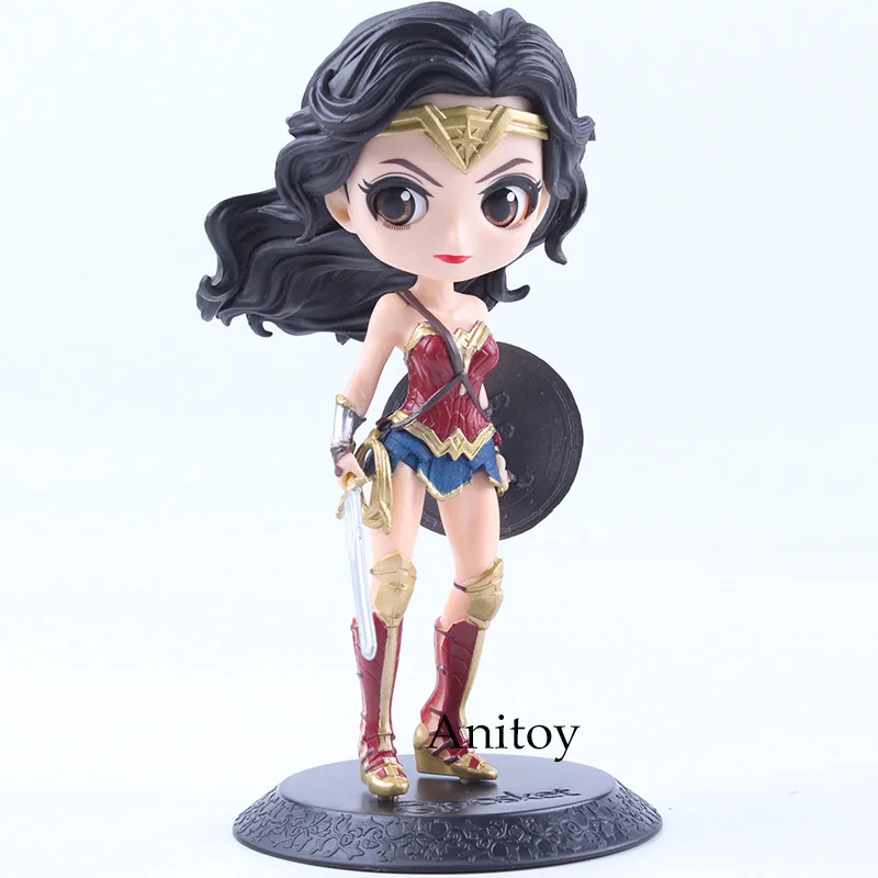 Q Posket кукла принцессы Аврора Алиса Анна Эльза чудо-женщина Харли Куинн кукла ПВХ QPosket персонажи Фигурки девушки игрушки подарки - Цвет: Wonder Woman Baged