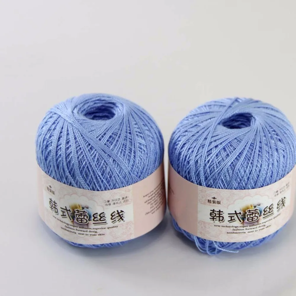 Free shipping 2 BallsX50g High Quality soft 100 Cotton Crocheted Yarn