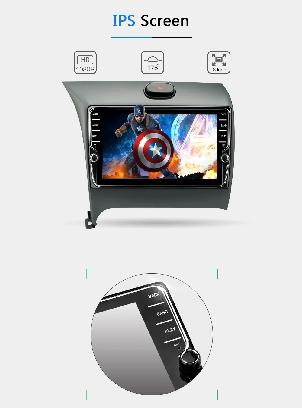 Best Funrover Car Multimedia player IPS Android8.0 2 din Dvd Navi For Kia Cerato K3 Forte 2012-2016 head unit Stereo Auto radio gps 11