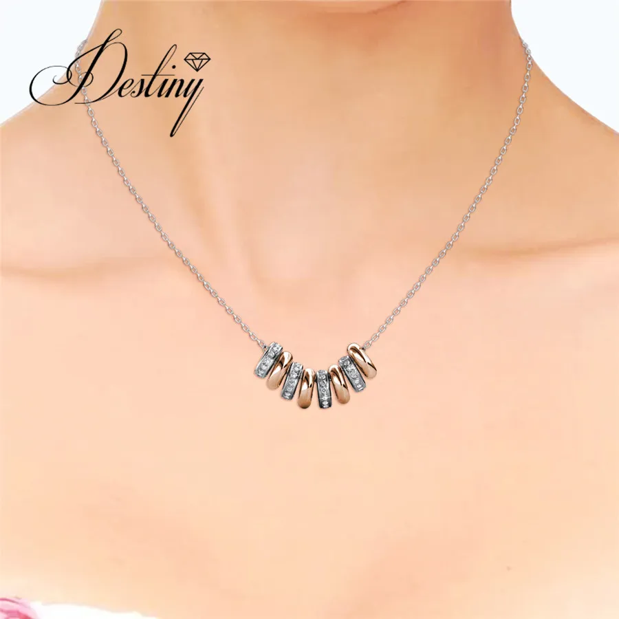 Destiny Jewellery смешанные покрытие цвет ожерелье сделано с кристаллами Swarovski Кулон
