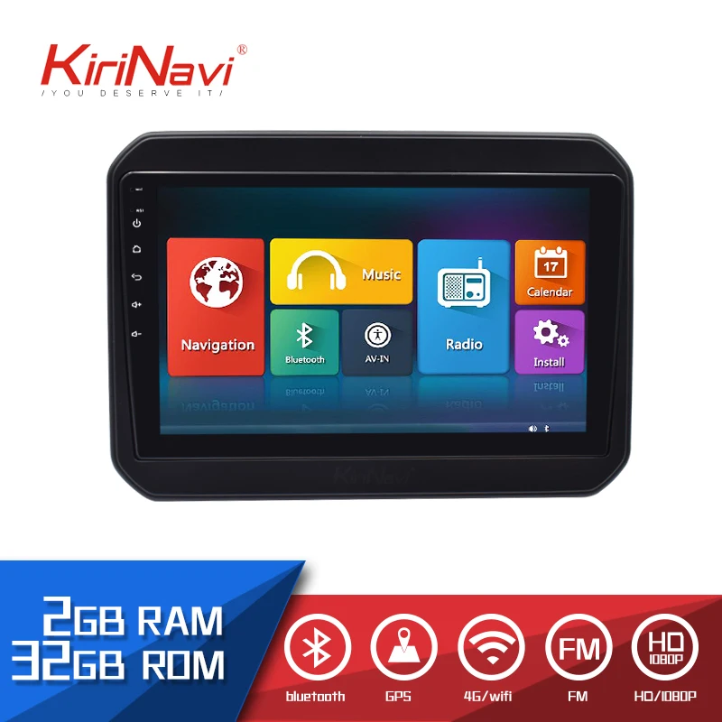 

Kirinavi Car Radio 9" Touch screen 2 Din auto android for Suzuki Ignis dvd audio multimedia Navigation player radio