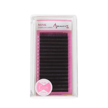 

Beauty7 1pcs C Curl 0.05mm*10/11/12mm Makeup False Eyelashes Camellia Mink Eyelashes Volume Eyelash Extension Individual Eyelash