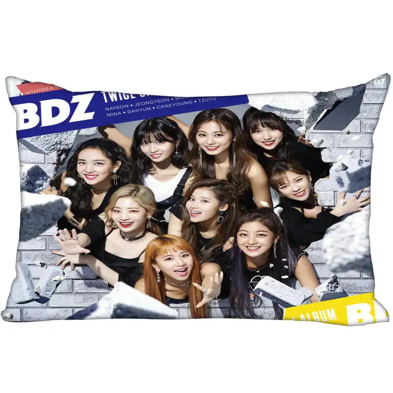 

New Arrival Custom TWICE Satin Pillowcase 35x45cm (one side) Printed Zipper Pillow Cover Custom your image gift