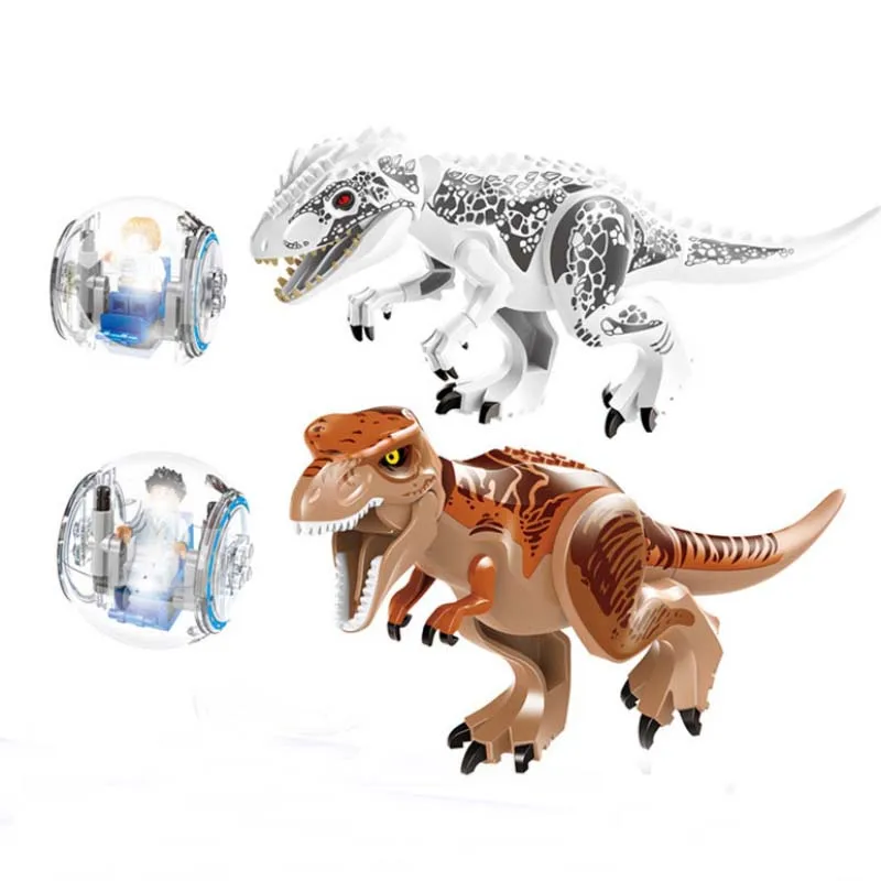 2Pcs/Sets 79151 Jurassic Dinosaur World Figures Tyrannosaurs Rex Building Blocks Compatible With Legoings Dinosaur Toys 2Pcs/Sets 79151 Jurassic Dinosaur World Figures Tyrannosaurs Rex Building Blocks Compatible With Legoings Dinosaur Toys