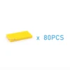 80pcs DIY Building Blocks Figures Bricks Smooth 2x4 Educational Creative Size Compatible With lego Plastic Toys for Children ► Photo 3/6