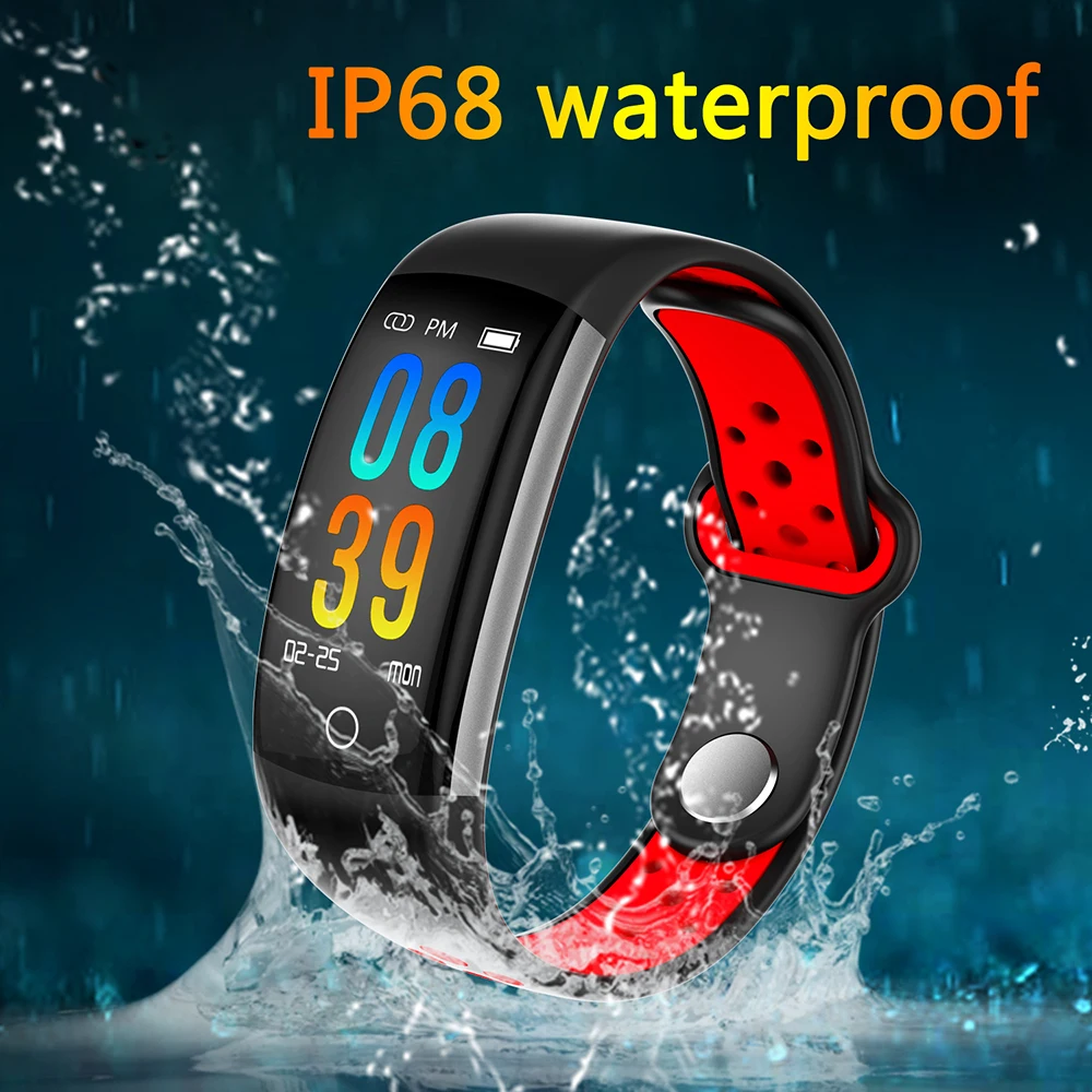 

Smart Bracelet Women Q6 Bluetooth Smartwatch Men Heart Rate Blood Pressure Monitor Sport Watch Fitness Tracker for Android IOS