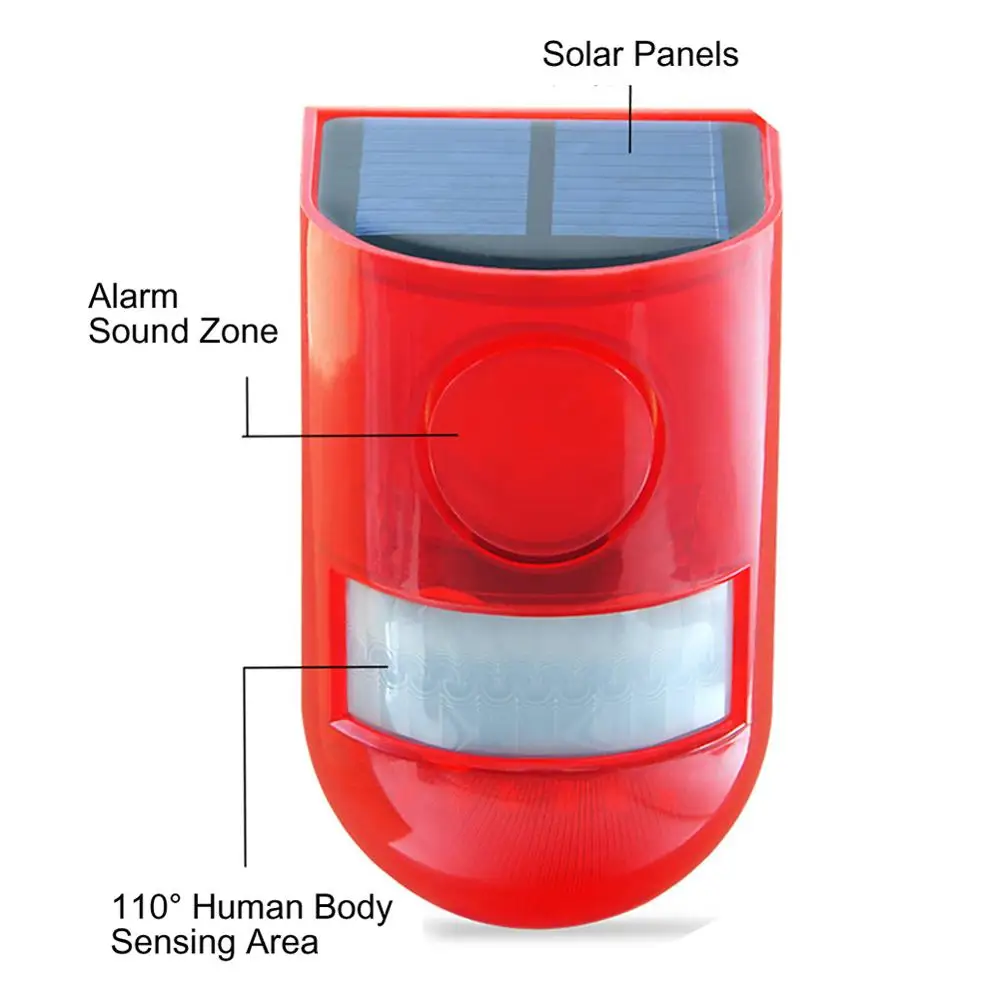 Водостойкий Солнечный свет безопасности человеческого тела индукционный звук Предупреждение свет 30-day длинный аккумулятор сигнал SOS поставки
