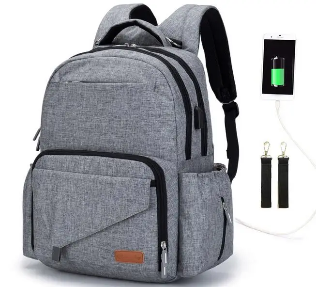 

Maternity Mommy Bags Zipper Large Capacity Travel Backpack For Mothers Nursing Diaper Bags Baby Nappy Bag With Stroller Straps
