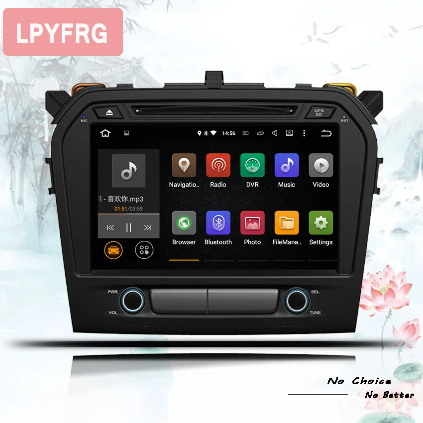 Best Ram 4GB 2 din android 9.0 car dvd for suzuki grand vitara 2015 - 18 multimedia 1024*600 car radio stereo gps with steering wheel 3