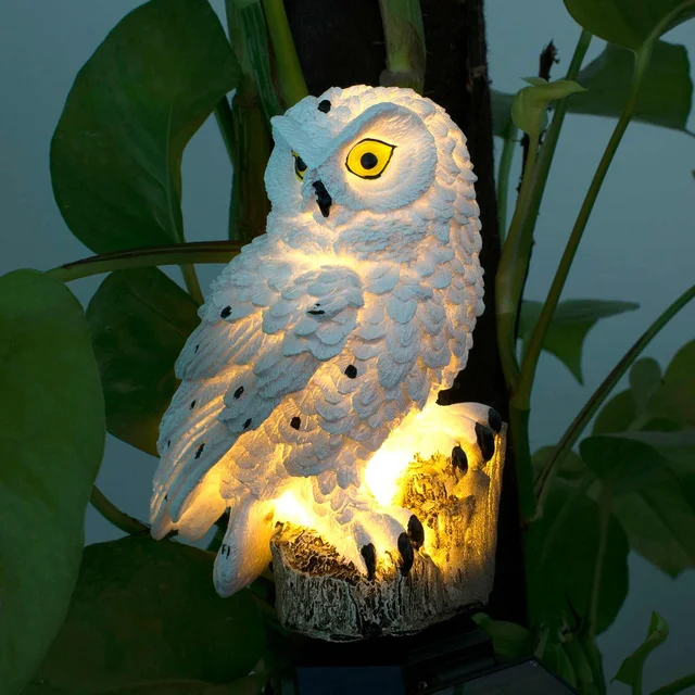 1PCS Owl Light Decor Solar Power Animal Light Led Owl Lights Landscape Path Light for Park/Patio