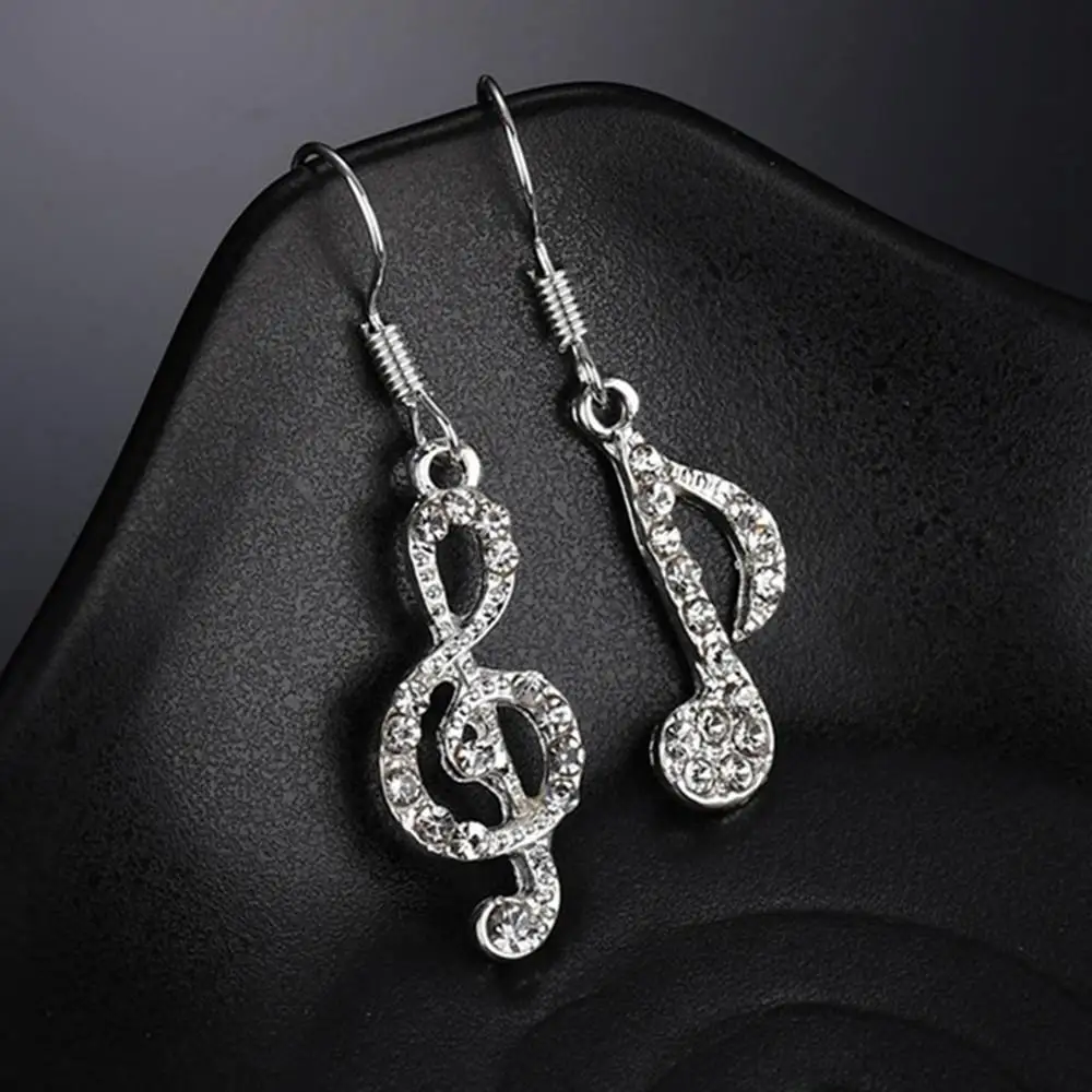 Buy Trendy Music Notes Earrings for Women Rhinestone
