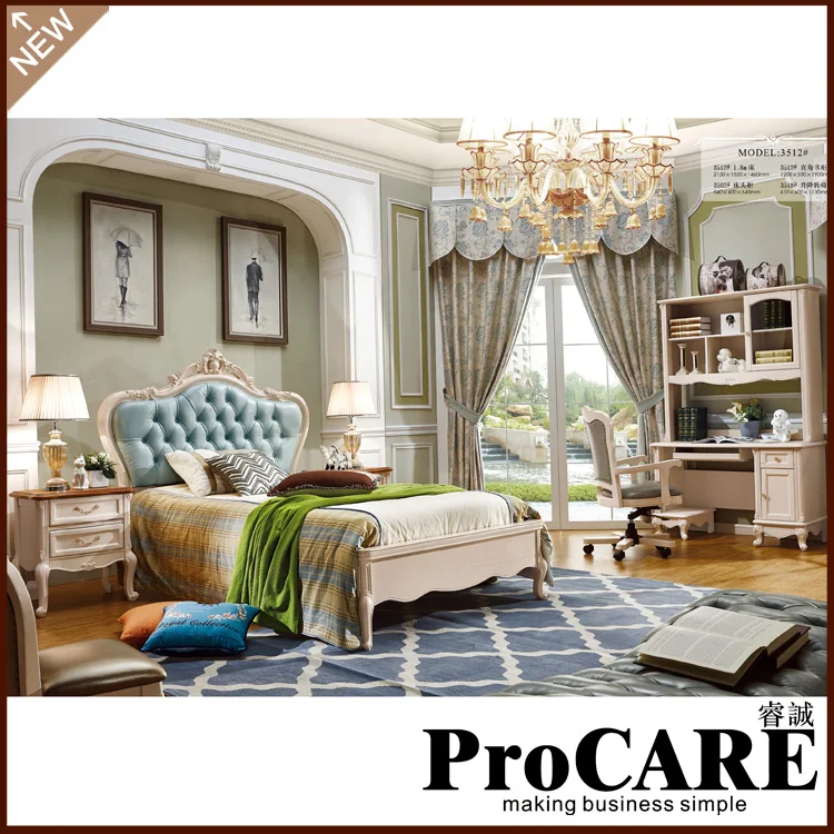 Estilo americano mobília do quarto de cama e móveis cama de madeira maciça de carvalho