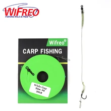Wifreo Карп Рыбалка волос Rig с держателем широкий Gap крюк кривой матовый черный 20lb 35lb Размеры на возраст 2 4 6 8 10 лет Карп установок для pop-up бойлов