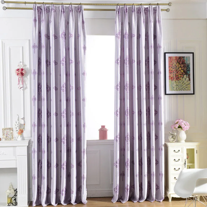 Chinese Knoop Jacquard Lange Verduisterende Gordijnen Woonkamer ... Chinese Knoop Jacquard Lange Verduisterende Gordijnen Woonkamer ...
