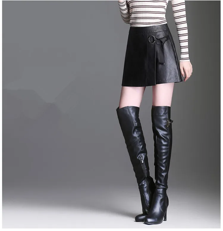 Sweatpants Direct Selling Polyester New Palazzo Pants Women's Free Shipping 2019 Style Autumn Winter Package Hip Pu High Waist 