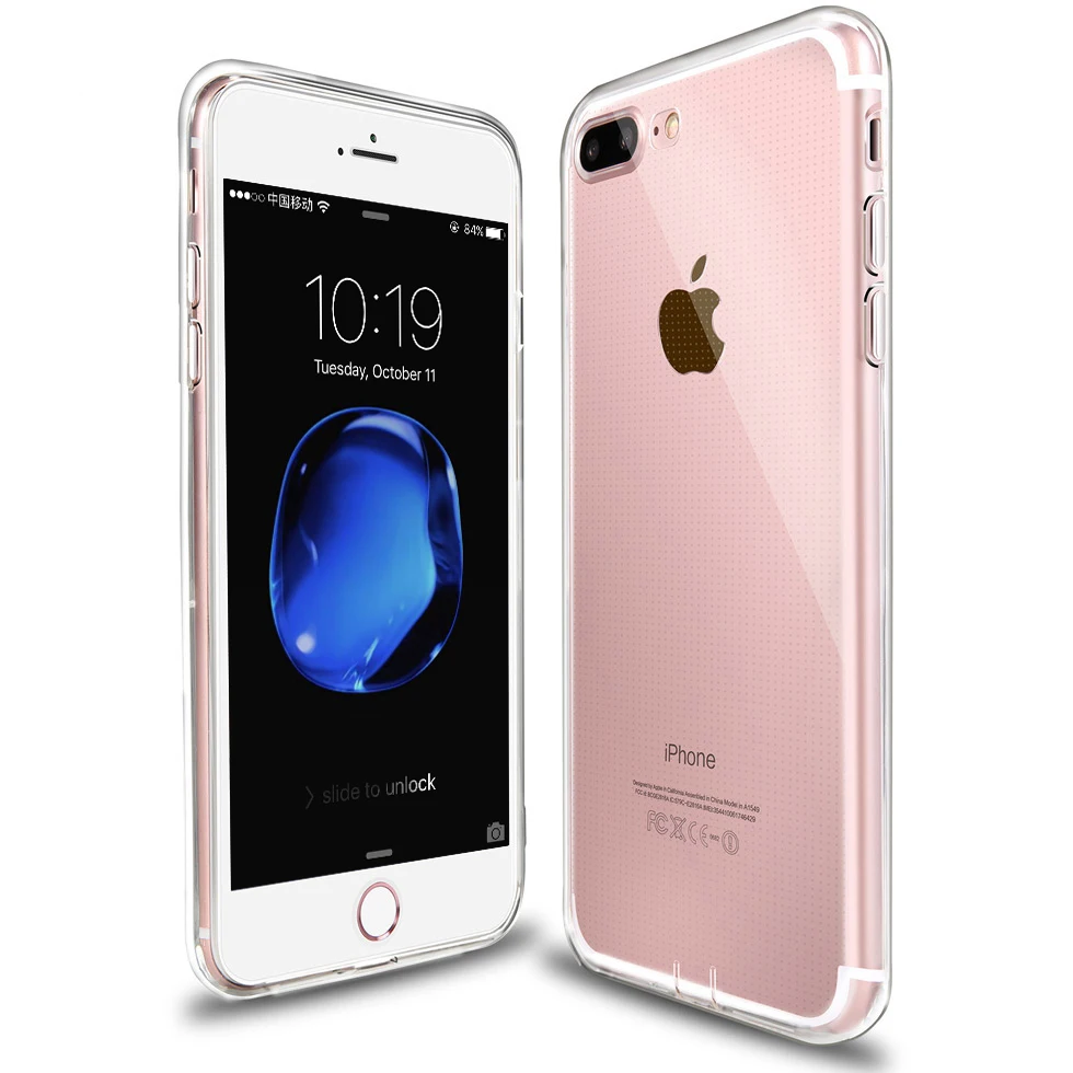 

Soft TPU Silicon Silicone Clear Transparent Rubber Case For Apple IPhone 6 6S S Plus 6plus 7 7Plus 6SPlus 5 5S SE Bumper Cover