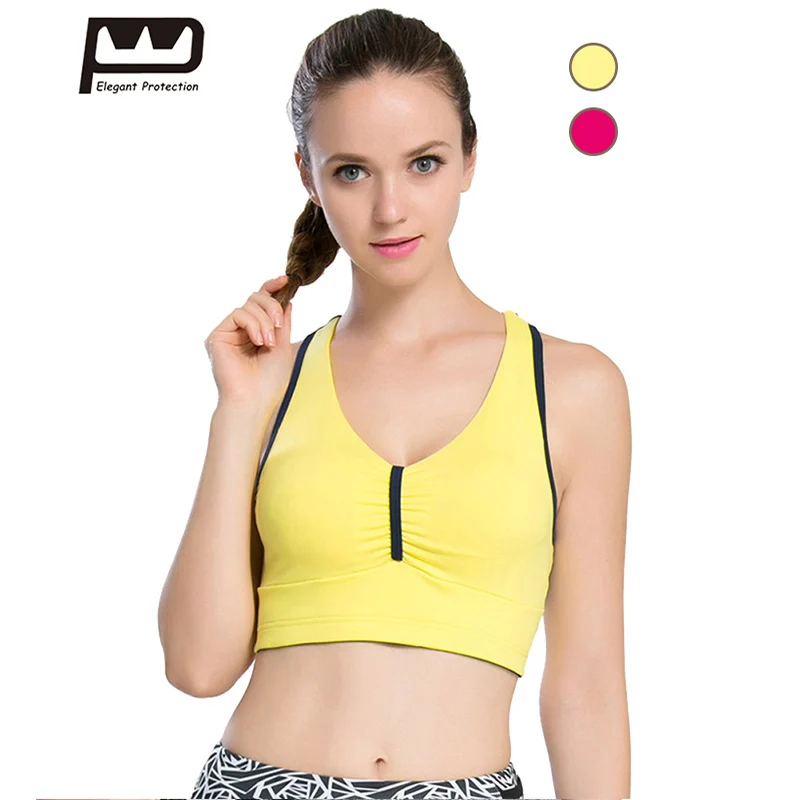 New Women Sexy Sports Bra Back Cross Straps Adjustable Shockproof