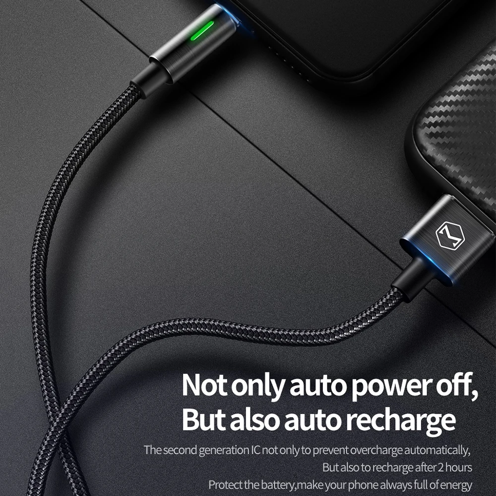 Кабель Mcdodo Lightning/USB для iPhone X XS 11 Plus автоматическое отключение шнур быстрой зарядки