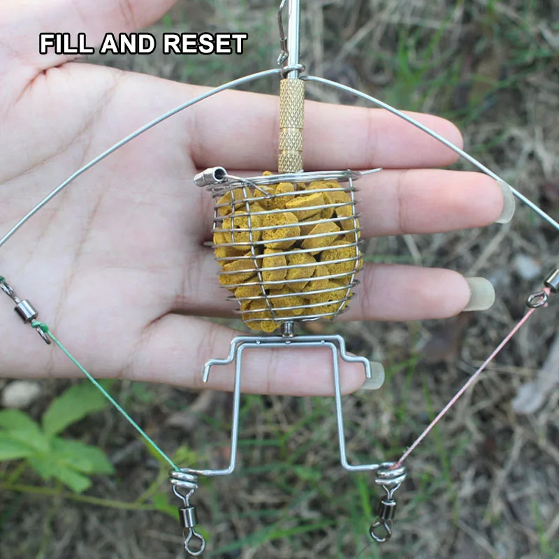 

Multi-function automatic fishing gear lazy alarm fishing tackle hook Double hook automatic fishing launcher