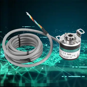 

1 Set GTK3808 5-24V Photoelectric Rotate Encoder ABZ 3 Phase Hollow Shaft