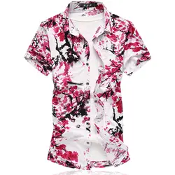 2019 3731P45 большой размеры не гладить блузка рубашка, эластичный мерсеризованный хлопок рубашка, короткие рукава белая базовая карта