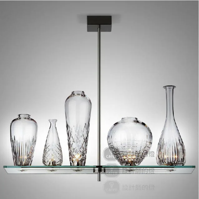 Neo-classical European crystal vase five head chandelier American country retro lamps and lanterns | Лампы и освещение