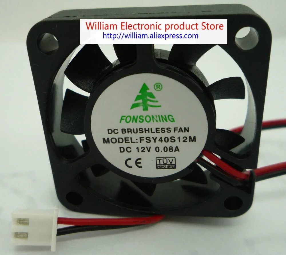 fonsoning 40*40*10 мм 4 см 12 v 0.08a FSY40S12M немой вентилятор охлаждения