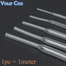 1 Meter 2:1 Transparent Clear 2mm 3mm 4mm 5mm 6mm 8mm 10mm Heat Shrink Heatshrink Tubing Tube Sleeving Wrap Wire