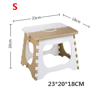 Модный толстый пластиковый складной маленький табурет, портативный складной стул, мини детское сиденье для взрослых, домашняя маленькая скамейка - Цвет: 02