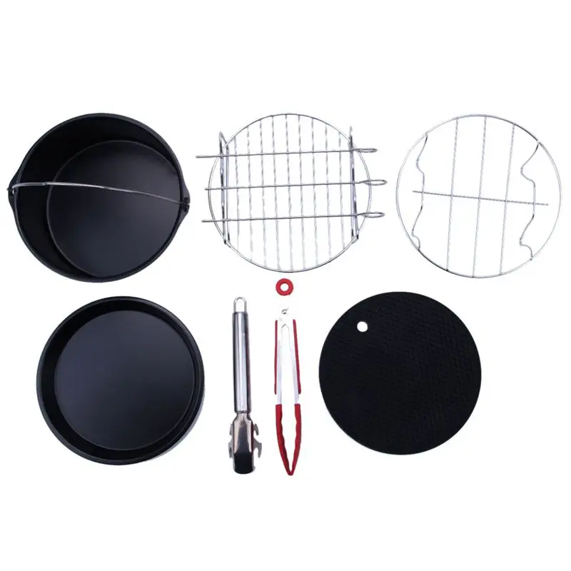 

Air Fryer Accessories 7pcs for Gowise Phillips and Cozyna, fit all 3.7QT 5.3QT 5.8QT with 7 Inch Diameter