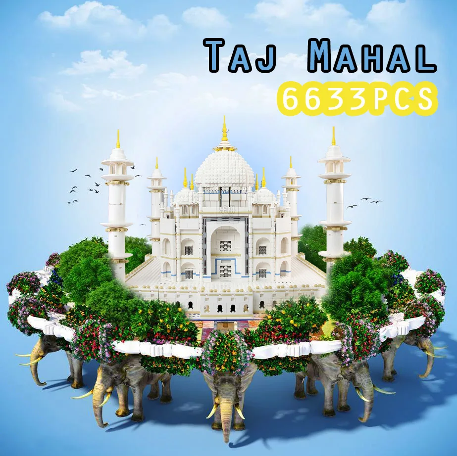 

LEPIN 17001 17008 6633Pcs The taj mahal Model Building Educational Kits Blocks Bricks Architecture Toys LegoINGys 10189 Gift