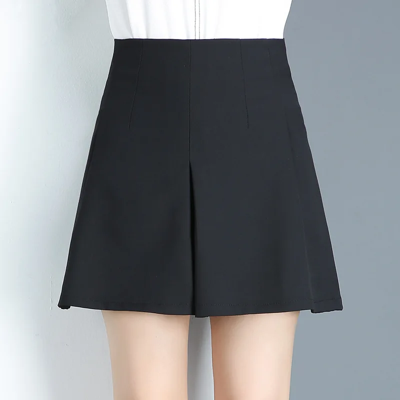 Idopy повседневные женские s A-Line женская короткая юбка облегающие широкие шорты с высокой талией сексуальные горячие шорты для женщин