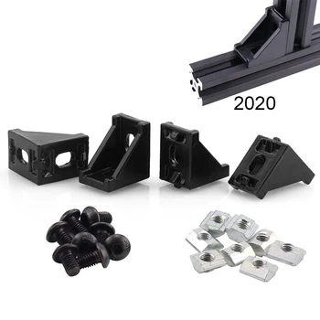 

2020 Series Aluminum Profile Corner Bracket Connector Set with Screws and Nuts for Slot 6mm 20x20 Aluminum Profile Accessories
