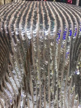 

Silver African Lace Fabric 2019 High Quality Shell Sequins Lace Cheap Lace Fabrics With Free Shipping Lace Trimmings For Sewing