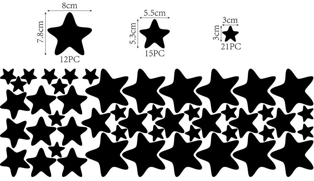 Наклейки на стену со звездами для детской комнаты, детской комнаты, спальни, украшения для дома, для детей, наклейки на стену, переводная картинка на стену